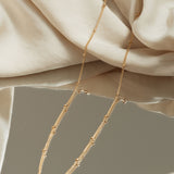 Saturn Chain Collarbone Necklace - 14k Gold Filled