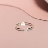 Serrated Skinny Ring - Sterling Silver