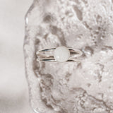 Cremation Double Band Circle Ring - Sterling Silver