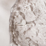 Cremation Oval Ring - Sterling Silver