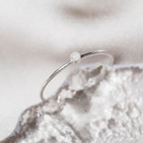 Cremation Dainty Ring - Sterling Silver
