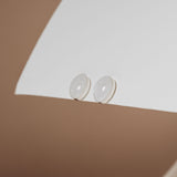 Cremation Oval Stud Earrings - Sterling Silver