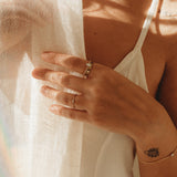 Cremation Roped Oval Ring - 14k Gold Filled
