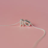 Bubble Charm Necklace- Personalized- Sterling Silver