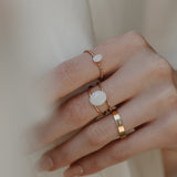 Cremation Double Band Oval Ring - 14k Gold Filled