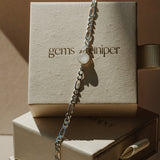 Cremation Thick Figaro Bracelet- Sterling Silver