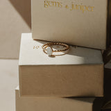Cremation Roped Oval Ring - 14k Gold Filled