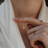 Forget-Me-Not Circle Cremains Urn Necklace