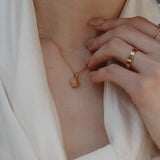 Forget-Me-Not Circle Cremains Urn Necklace