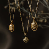 Forget-Me-Not Circle Cremains Urn Necklace - Sterling Silver