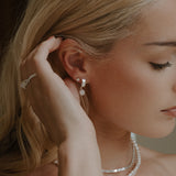 Cremation Latch Hoop Earrings - Sterling Silver
