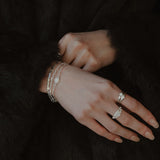 Valentino Heart Chain Bracelet - Sterling Silver