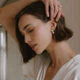 Marquise Cut Diamond Hoops - 14k Gold Filled