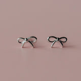 Small Bow Studs- Sterling Silver
