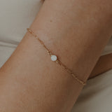 Cremation Figaro Chain Bracelet- 14K Solid Gold