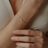 Mothers Milk Box Clip Chain Bracelet- 14K Solid Gold