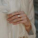 Cremation Roped Oval Ring - 14k Gold Filled