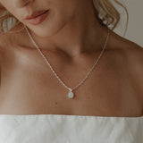 Mothers Milk Oval Crown Necklace- Sterling Silver