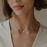 Cremation Sequin Necklace - Sterling Silver