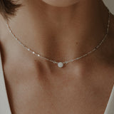 Cremation Sequin Necklace - Sterling Silver