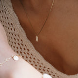 Box Initial Necklace - 14k Gold Filled
