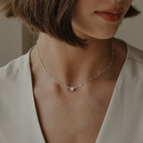 Mothers Milk Scalloped Necklace - Sterling Silver