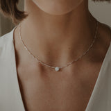 Cremation Scalloped Necklace - Sterling Silver