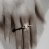Cremation Roped Oval Ring - 14k Gold Filled