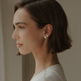 Cremation Oval Stud Earrings - Sterling Silver