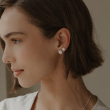 Cremation Oval Stud Earrings - Sterling Silver