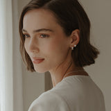 Baguette Diamond Hoop Earrings - 14k Gold Filled