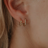 Half Moon Hinge Hoops- 14k Gold Filled