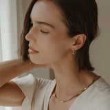 Emerald Heart Earrings- 14K Gold Filled