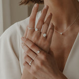 Mothers Milk Large Oval Ring - Sterling Silver