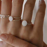 Mothers Milk Large Oval Ring - Sterling Silver
