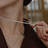 Valentino Heart Chain Necklace - Sterling Silver