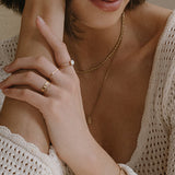 Mothers Milk Double Band Circle Ring - 14k Gold Filled