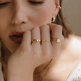 Solitaire Diamond Ring - 14k Gold Filled