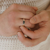 Men's Cremation Signet Ring - Sterling Silver