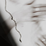 Cremation Thick Figaro Bracelet- Sterling Silver
