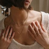 Box Initial Necklace - 14k Gold Filled