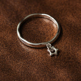 Star Charm Ring - Sterling Silver