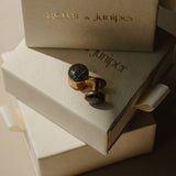 Men's Cremation Cufflinks - Antique Gold