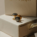Men's Cremation Cufflinks - Antique Gold