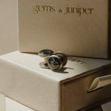 Men's Cremation Cufflinks - Antique Silver