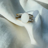 Mothers Milk Double Band Oval Ring - 14k Gold Filled