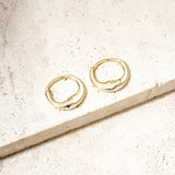 Half Moon Hinge Hoops- 14k Gold Filled