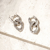 Cuban Chain Earrings- Sterling Silver