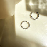 Silver Roped Hoops