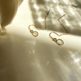 Drop Crystal Thread Through Earrings - 14K Gold Filled